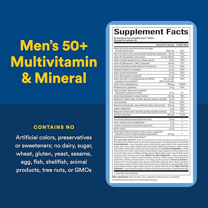 Men's 50+ Multivitamin Tablets by Natural Factors