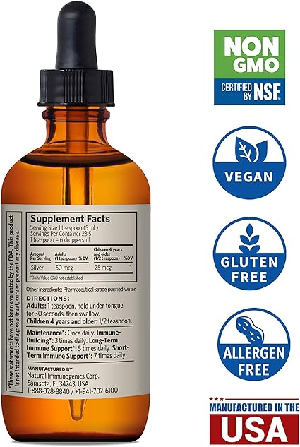 Colloidal Silver 10 PPM Dropper Top by Sovereign Silver