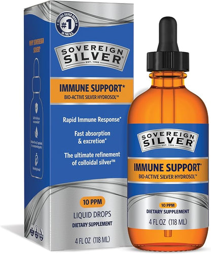 Colloidal Silver 10 PPM Dropper Top by Sovereign Silver