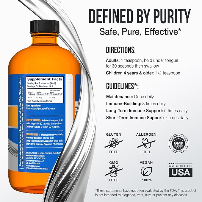 Colloidal Silver 10 PPM by Sovereign Silver