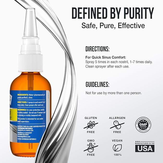 Colloidal Silver Nasal Spray by Sovereign Silver