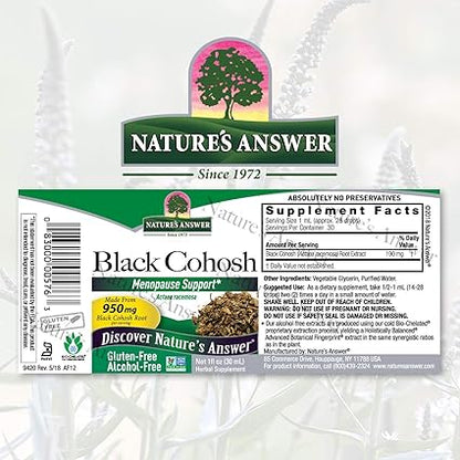 Black Cohosh Alcohol Free Extract by Nature's Answer