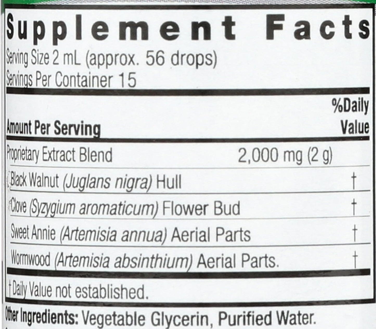 Black Walnut & Wormwood Alcohol Free Extract by Nature's Answer