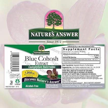 Blue Cohosh Alcohol Free Extract by Nature's Answer