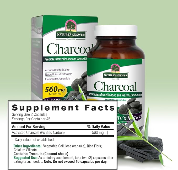 Activated Charcoal Capsules by Nature's Answer