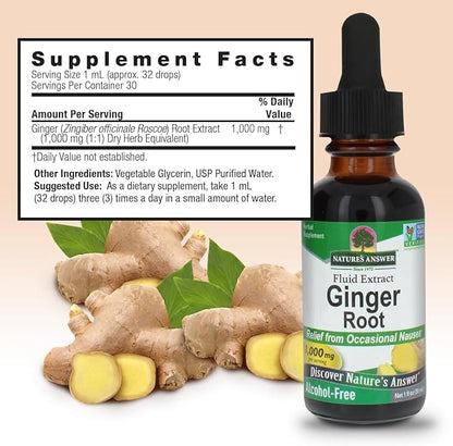 Ginger Root Alcohol Free Extract by Nature's Answer