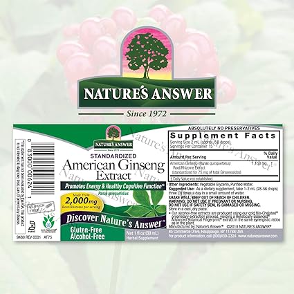 American Ginseng Alcohol Free Extract by Nature's Answer