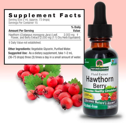 Hawthorn Berries Alcohol Free Extract by Nature's Answer