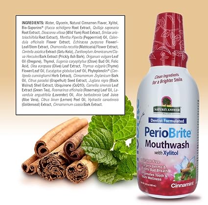 Periobrite Cinnamon Mouthwash by Nature's Answer