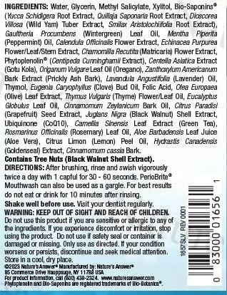 Periobrite Wintermint Mouthwash by Nature's Answer