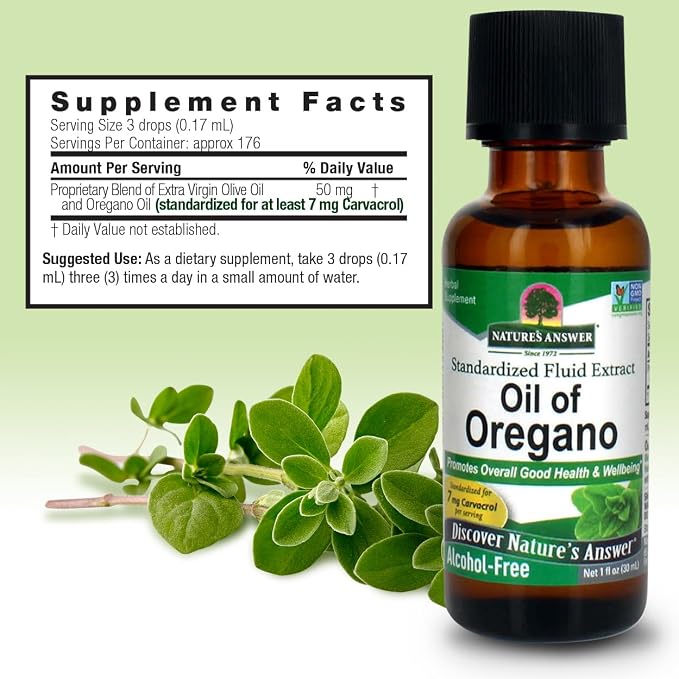 Oil of Oregano Alcohol Free Extract by Nature's Answer