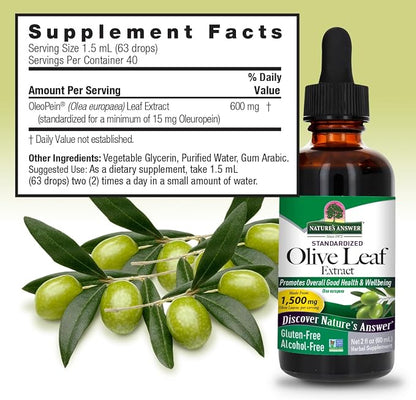 Oliopein Olive Leaf Alcohol Free Extract by Nature's Answer