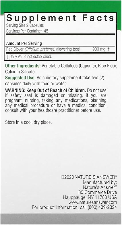 Red Clover Capsules by Nature's Answer