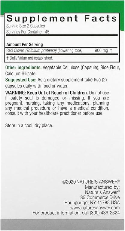 Red Clover Capsules by Nature's Answer