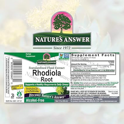 Rhodiola Alcohol Free Extract by Nature's Answer
