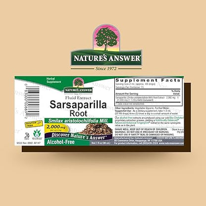 Sarsaparilla Alcohol Free Extract by Nature's Answer