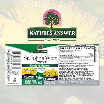 St John's Wort Alcohol Free Extract by Nature's Answer
