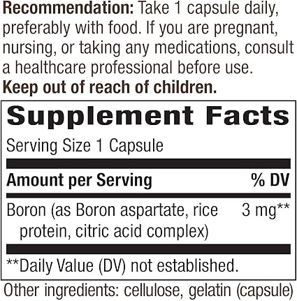 Boron Complex 3mg Capsules by Nature's Way