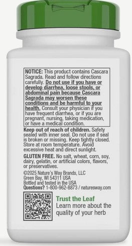 Cascara Sagrada Capsules by Nature's Way