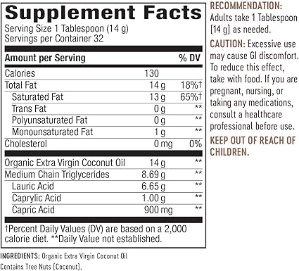Organic Extra Virgin Unrefined Cold Pressed Coconut Oil by Nature's Way