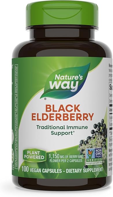 Black Elderberry Capsules by Nature's Way