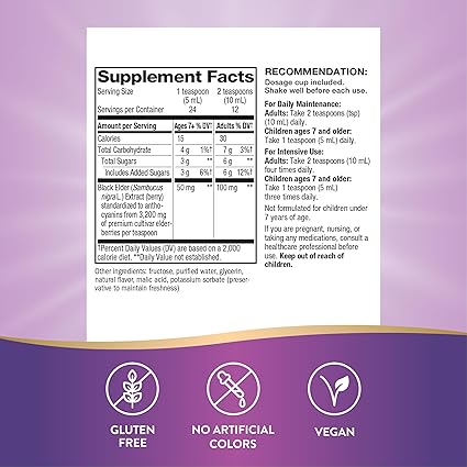 Sambucus Elderberry Syrup 4oz by Nature's Way