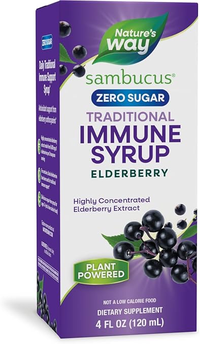 Sambucus Elderberry Immune Sugar Free Syrup 4oz by Nature's Way