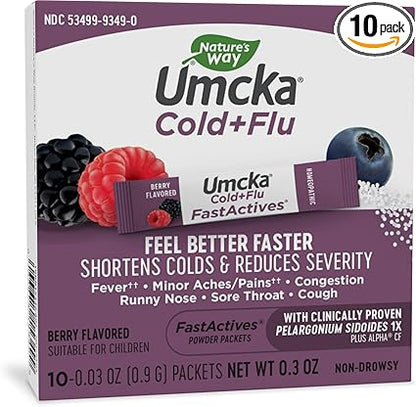 Umcka Cold and Flu Berry Powder Packets
