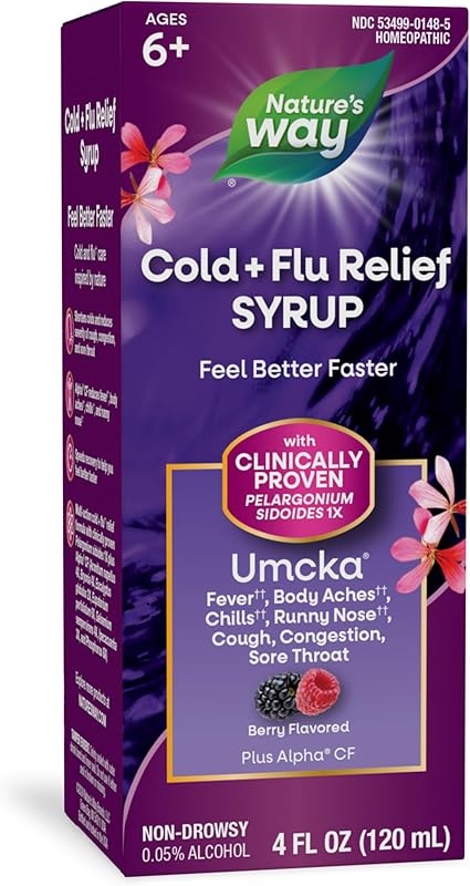 Umcka Cold & Flu Relief Berry Syrup by Nature's Way