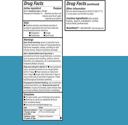 Umcka Cold Care Menthol Syrup by Nature's Way