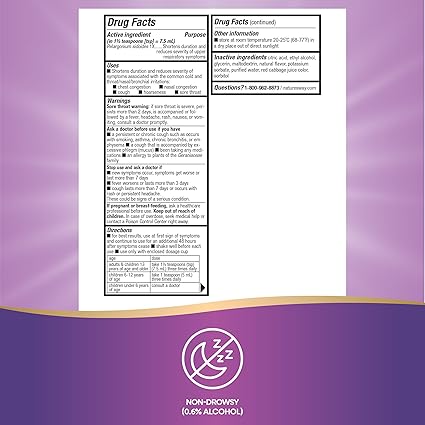 Umcka Sugar Free Grape Syrup by Nature's Way