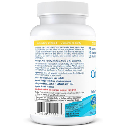 Arctic Cod Liver Oil 90sg by Nordic Naturals