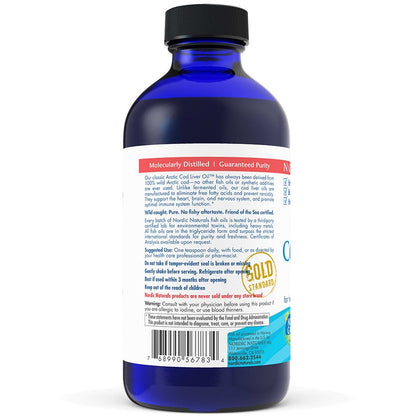 Arctic Cod Liver Oil Liquid Strawberry 8oz by Nordic Naturals