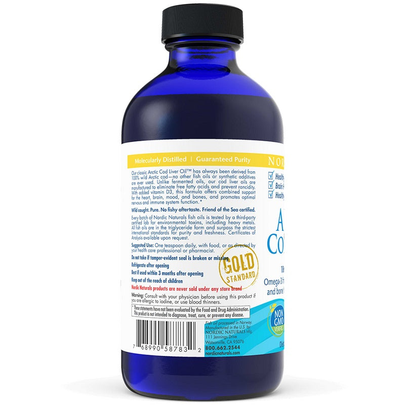 Arctic-D Cod Liver Oil Liquid 8oz by Nordic Naturals