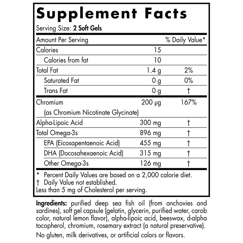 Omega Blood Sugar 60sg by Nordic Naturals