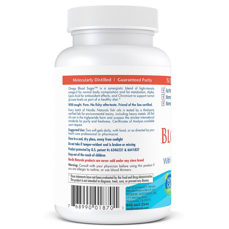 Omega Blood Sugar 60sg by Nordic Naturals