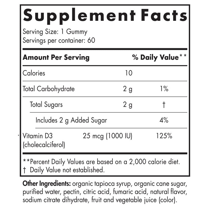 Vitamin D3 60 Gummies by Nordic Naturals