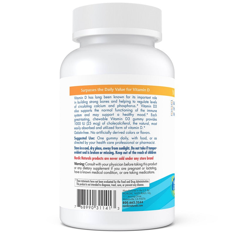 Vitamin D3 120 Gummies by Nordic Naturals
