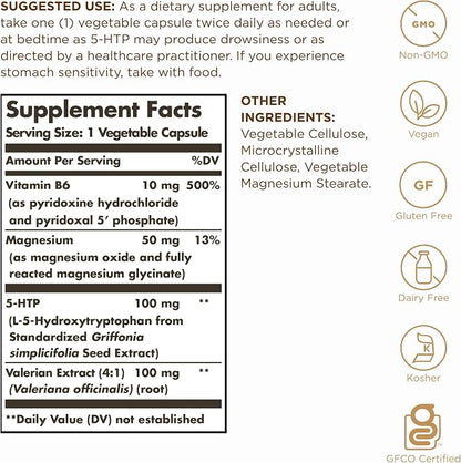 5-HTP 100mg Capsules by Solgar