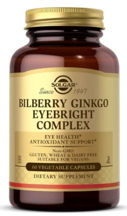 Bilberry Ginkgo & Eyebright Complex Capsules by Solgar