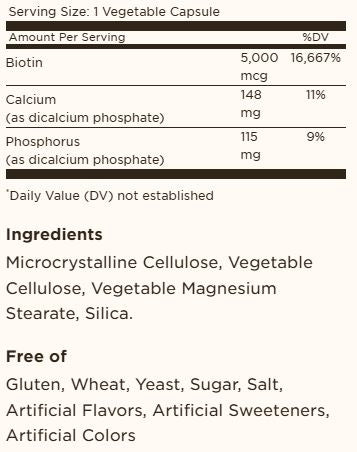 Biotin 500mcg Capsules by Solgar