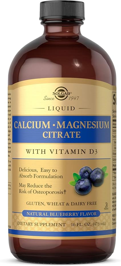 Liquid Calcium Magnesium with Vitamin D3 Blueberry by Solgar