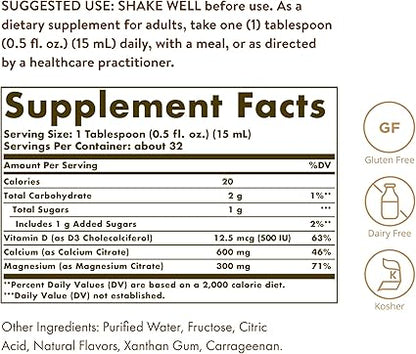 Liquid Calcium Magnesium with Vitamin D3 Blueberry by Solgar