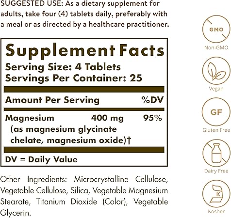 Chelated Magnesium Tablets by Solgar