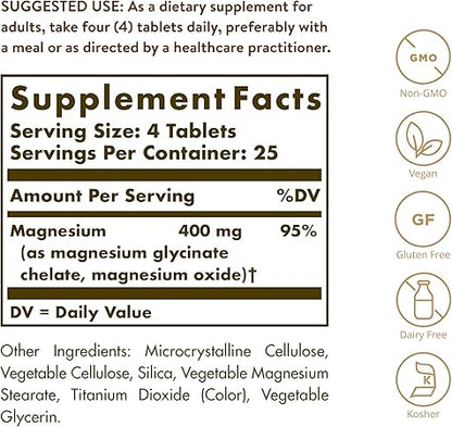 Chelated Magnesium Tablets by Solgar