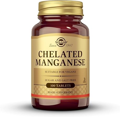 Chelated Manganese 8mg Tablets by Solgar