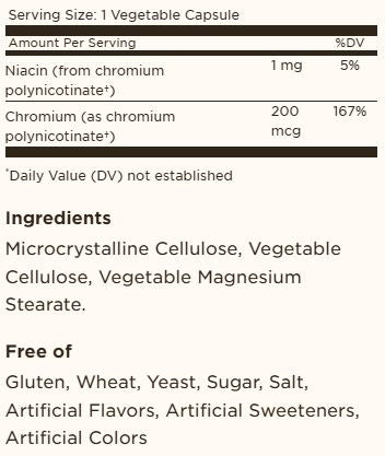 Chromium Polynicotinate Capsules by Solgar