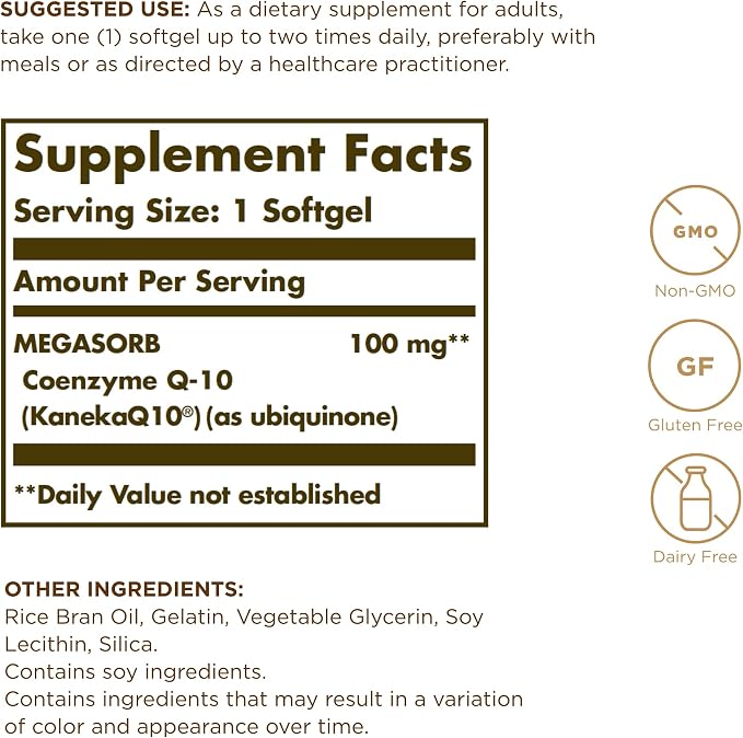 CoQ-10 100mg Softgels by Solgar