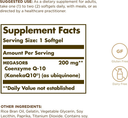 CoQ-10 200mg Softgels by Solgar