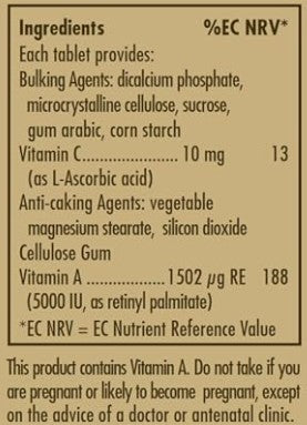 Vitamin A Dry Form 5000iu Tablets by Solgar